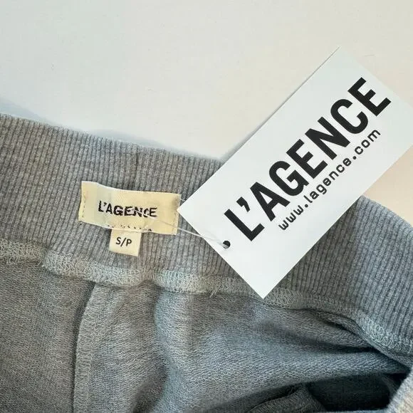 L'Agence Wide Leg Baggy Sweatpants High Rise Heather Gray Size S NWT - Picture 9 of 9